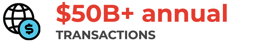 logo of $50B + annual transactions